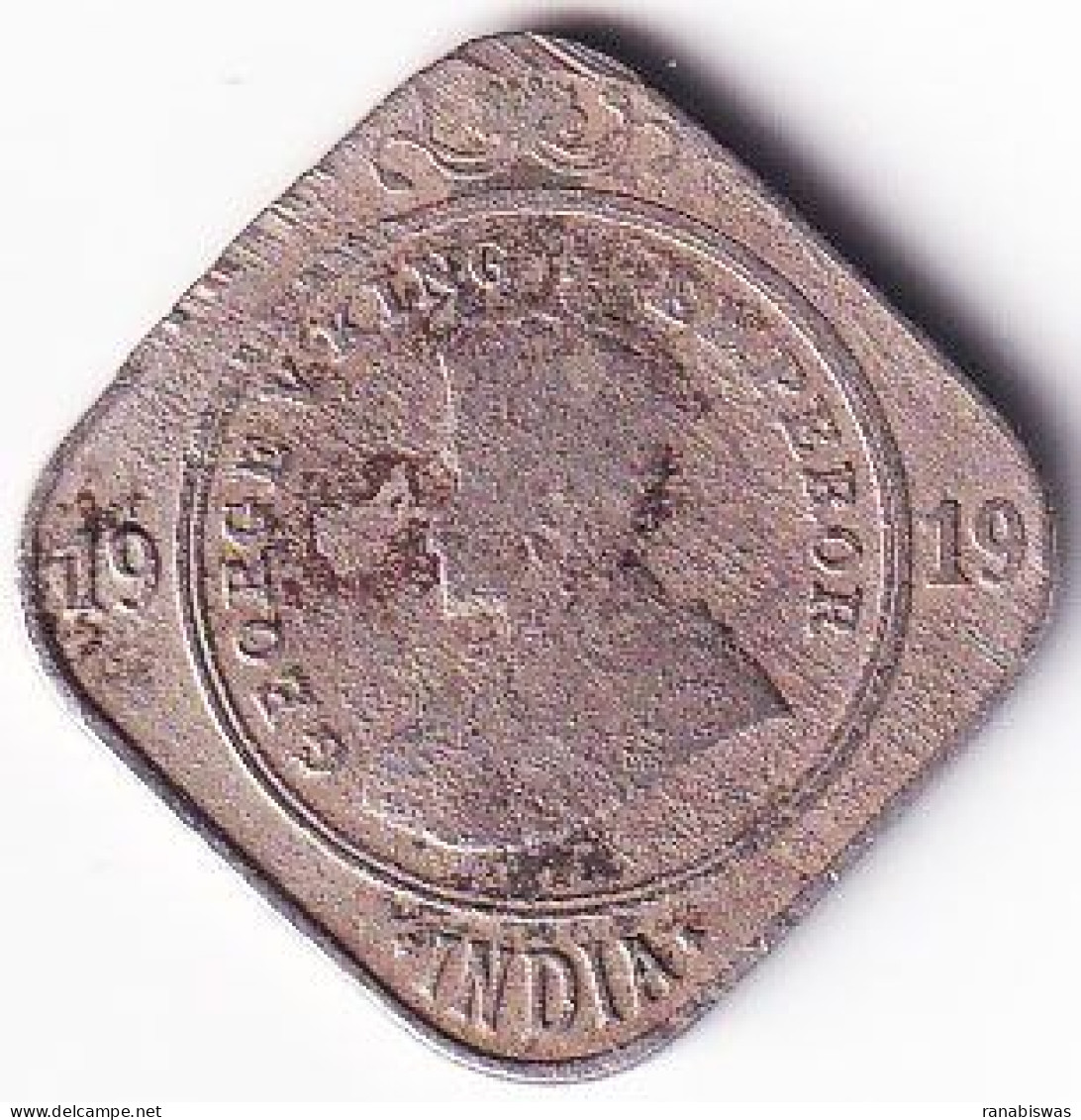 INDIA COIN LOT 179, 2 ANNAS 1919, CALCUTTA MINT, XF, SCARE - Indien