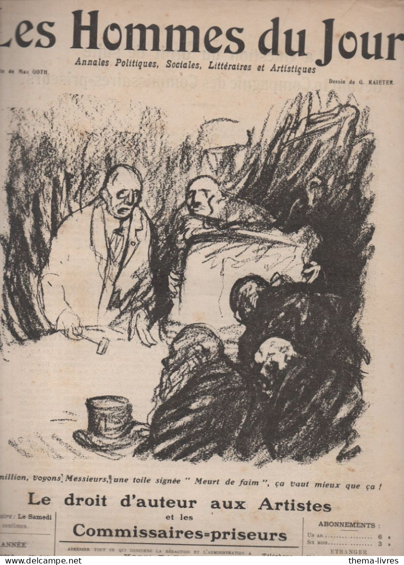 Revue LES HOMMES DU JOUR  N°260 JAVIER 1913  Caricature De RAIOTERB 5commissairesn Priseurs)  (CAT1082 /260) - 1900 - 1949