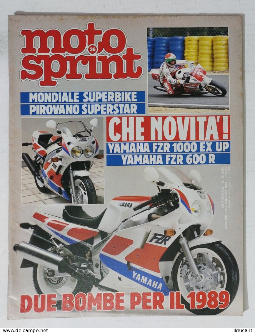 60527 Motosprint 1988 A. XIII N. 36 - Yamaha FZR 1000 EX UP / Yamaha FZR 600 R - Engines