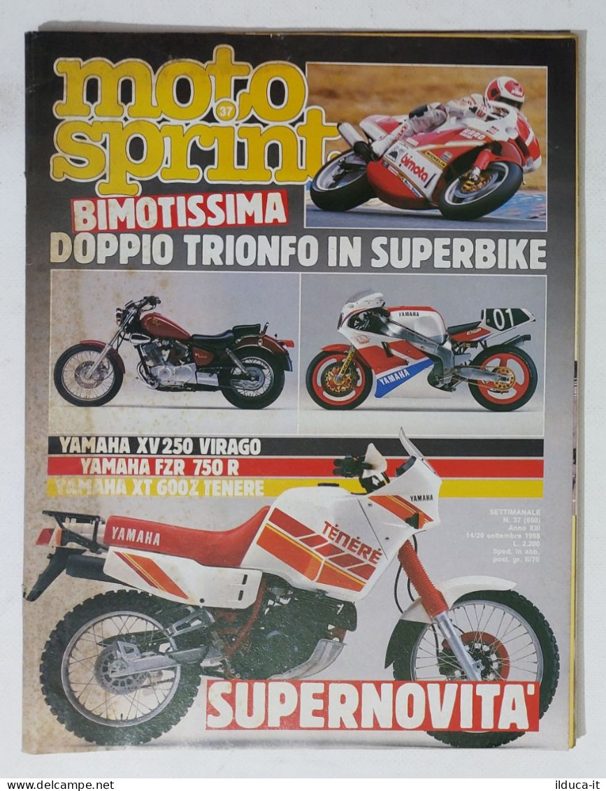 60529 Motosprint 1988 A. XIII N. 37 - Yamaha XV250 Virago / Yamaha FZR 750 R - Motoren