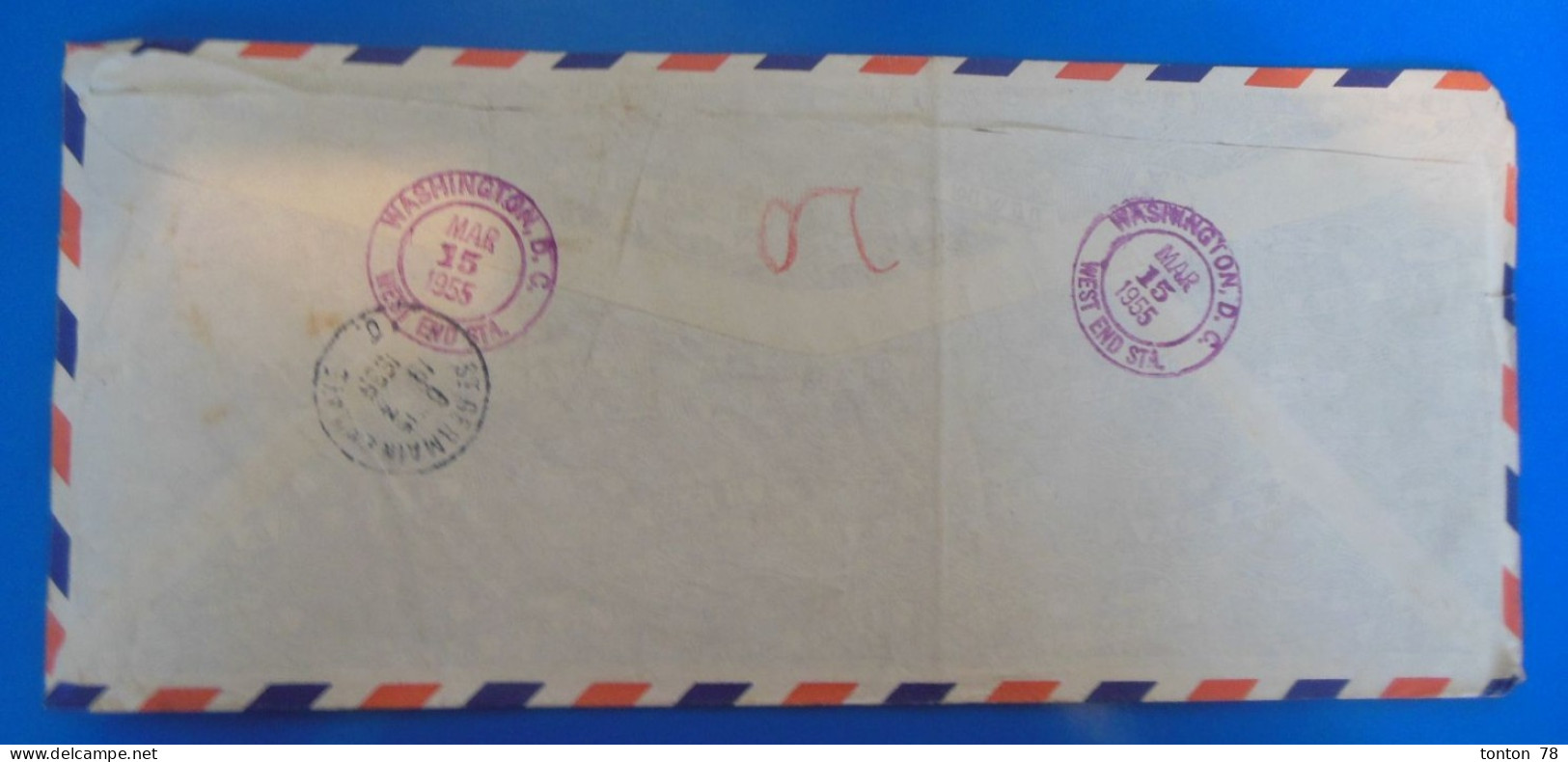 LETTRE  -  ETATS UNIS 1955  -  SUPERBE AFFRANCHISSEMENTS - Briefe U. Dokumente