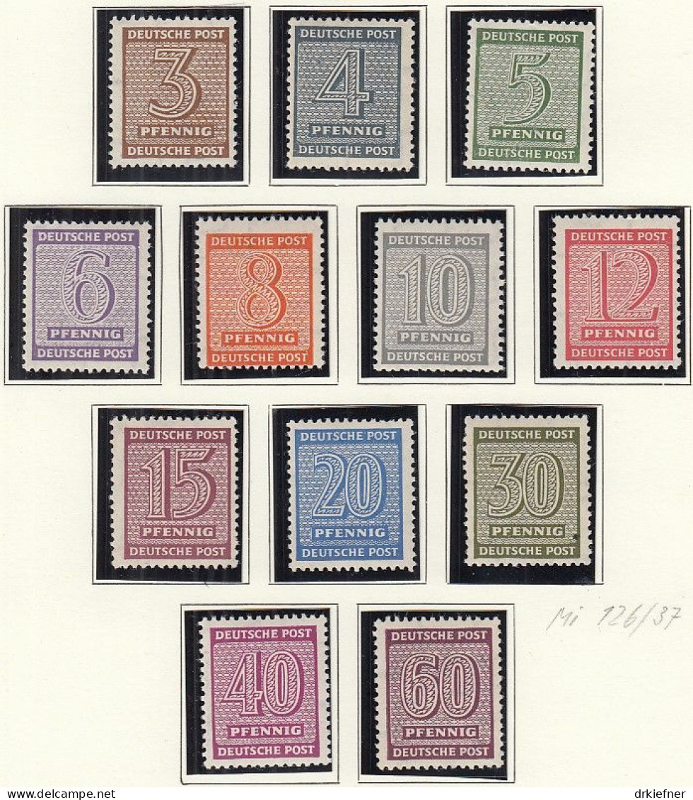 SBZ  126-137 Xw, Postfrisch **, Ziffer, 1945 - Ungebraucht