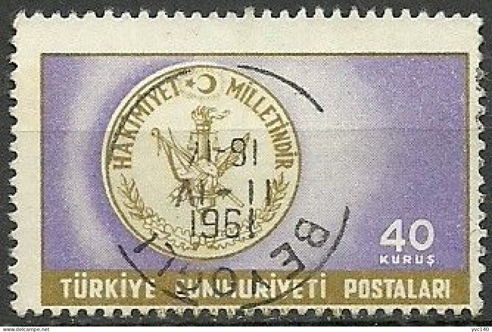 Turkey; 1960 Yassiada Lawsuit Hearings 40 K. ERROR "Shifted Perf." - Used Stamps