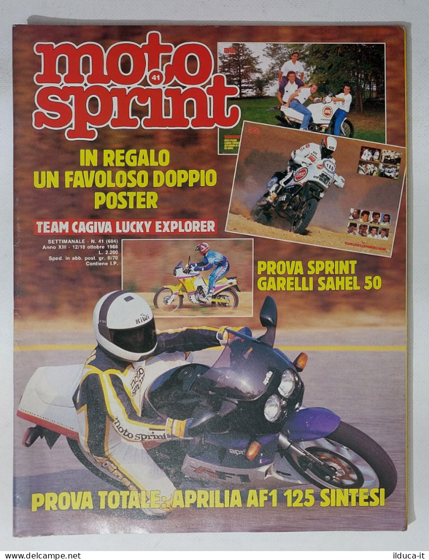 60533 Motosprint 1988 A. XIII N. 41 - Aprilia AF1 125 / Garelli Sahel 50 +POSTER - Engines