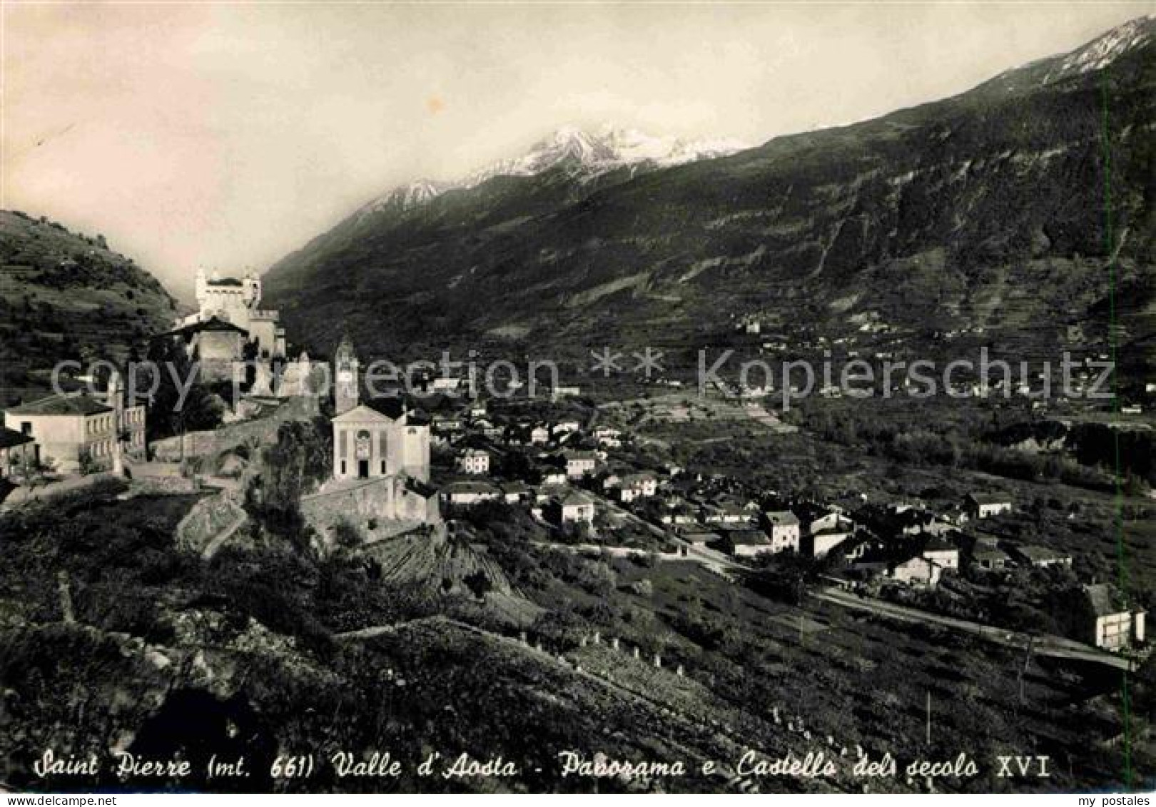 72690766 Saint Pierre Aosta Panorama E Castello Del Secolo XVI Saint Pierre Aost - Other & Unclassified