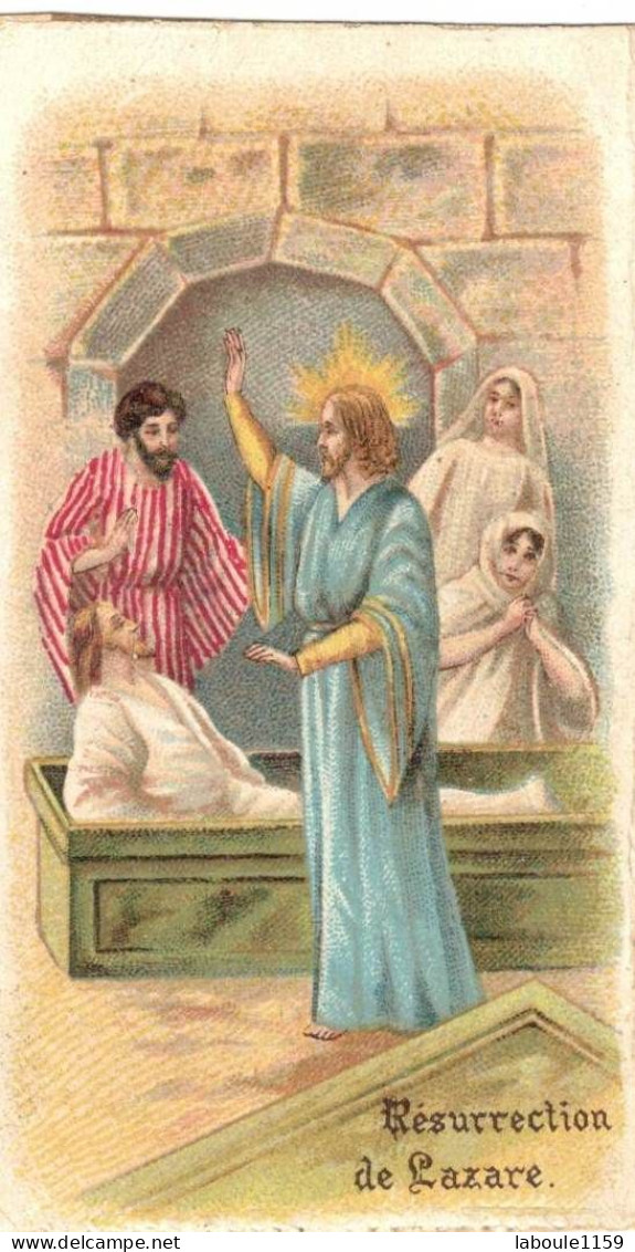 SOUVENIR PIEUX RESURRECTION DE LAZARE IMAGE PIEUSE CHROMO HOLY CARD SANTINI - Images Religieuses