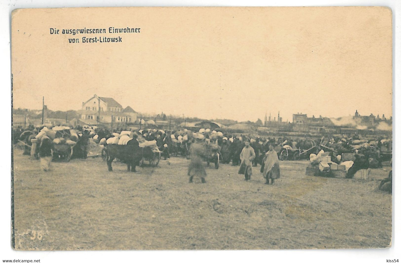 BL 39 - 15211 BREST LITOWSK, Market, Belarus - Old Postcard, CENSOR - Used - 1916 - Belarus