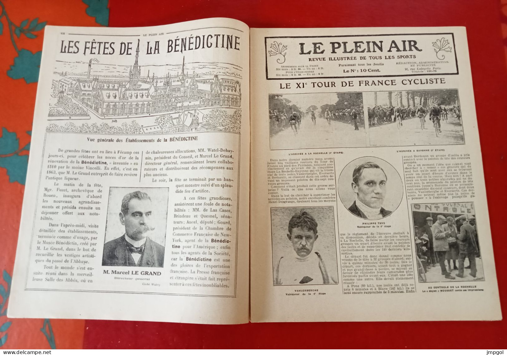 Le Plein Air N°197 Juil. 1913 Tour De France Thys Buysse Petit Breton Garrigou  Boillot Prix ACF Picardie Moreuil Boves - 1900 - 1949