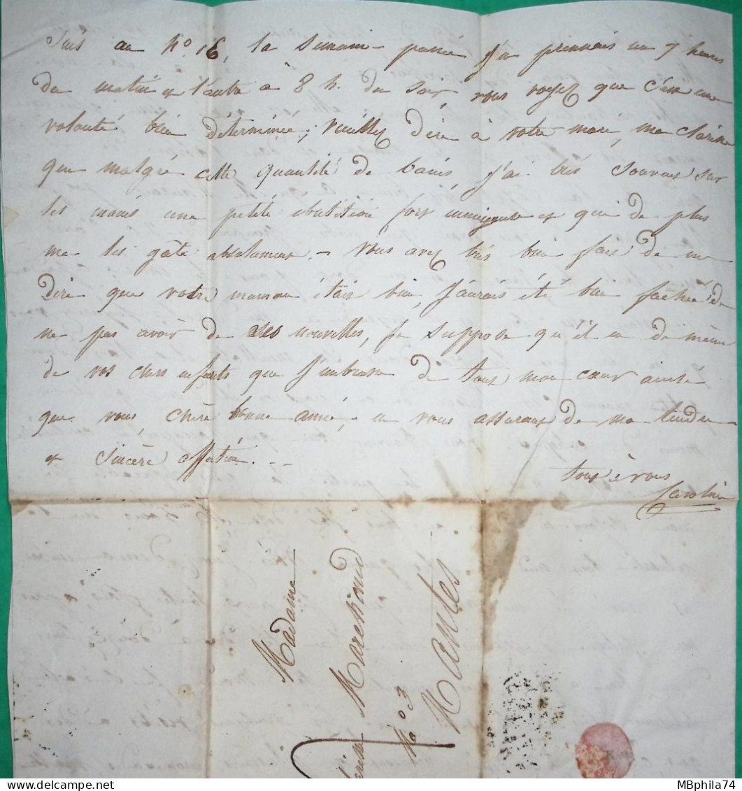 CAD TYPE 13 LE PORT LOUIS MORBIHAN POUR NANTES LOIRE INFERIEURE 1833 LETTRE COVER FRANCE - 1801-1848: Precursors XIX