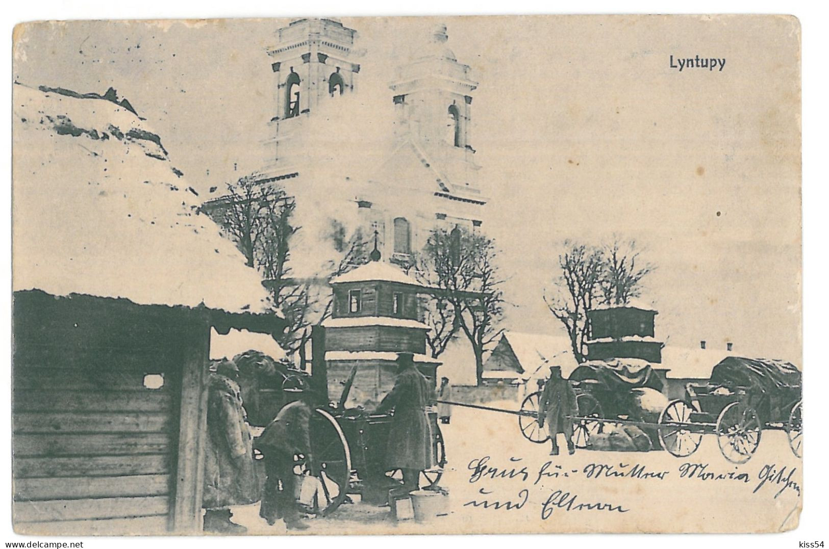 BL 39 - 15351 LYNTUPY, Pastavy, Church, Belarus - Old Postcard, CENSOR - Used - 1916 - Belarus