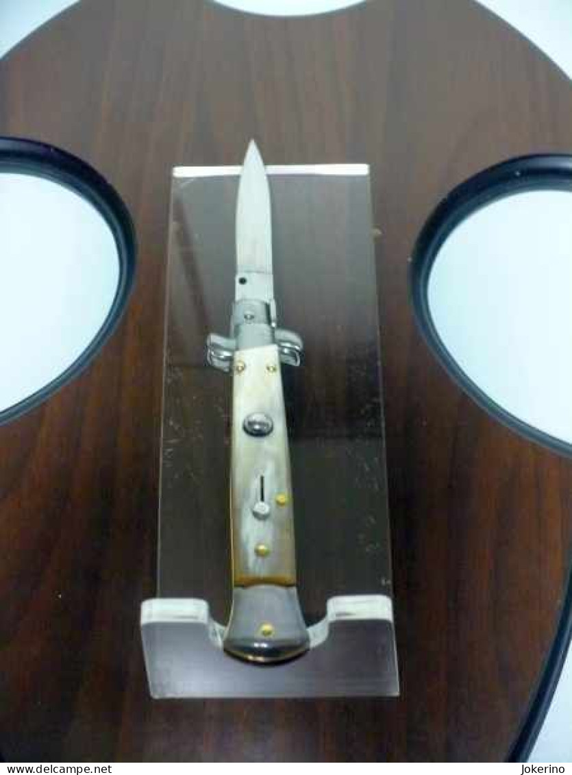 Frank Beltrame - Pugnale -italian Stiletto- 23cm - Impugnatura Di Corno Di Bufalo  - Modello FB 23/48B - 2 - Knives/Swords