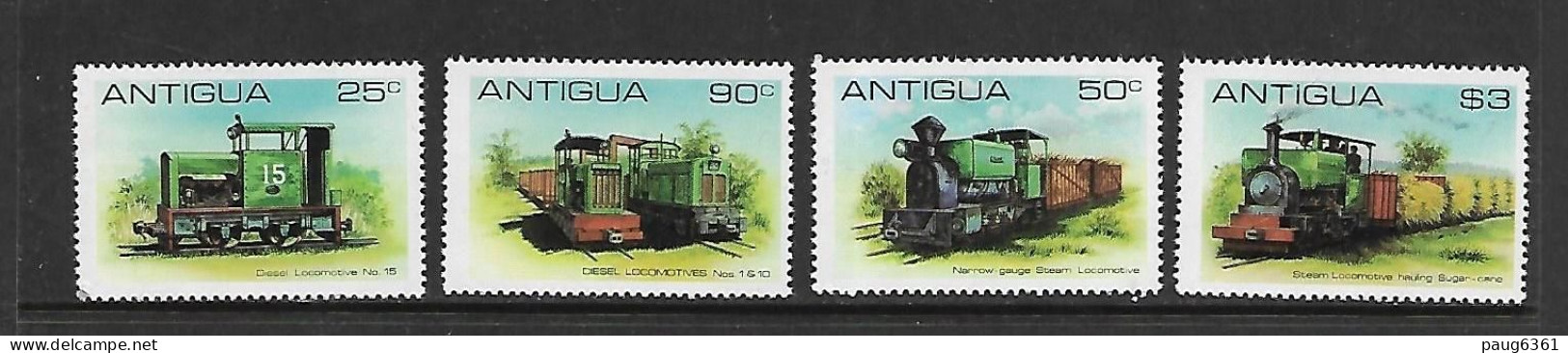ANTIGUA 1981 TRAINS  YVERT N°601/604 NEUF MNH** - Eisenbahnen