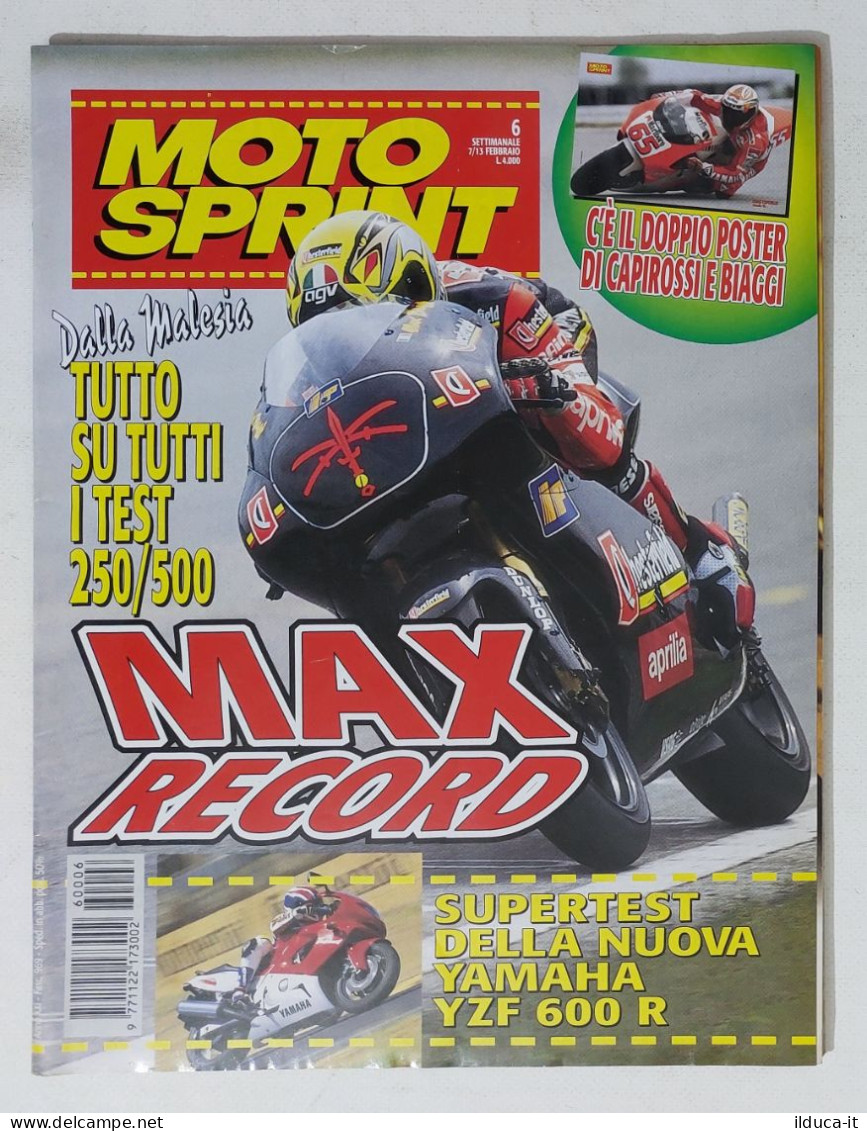 60557 Motosprint 1996 A. XXI N. 6 - Yamaha YZF 600 R + POSTER Biaggi / Capirossi - Motoren