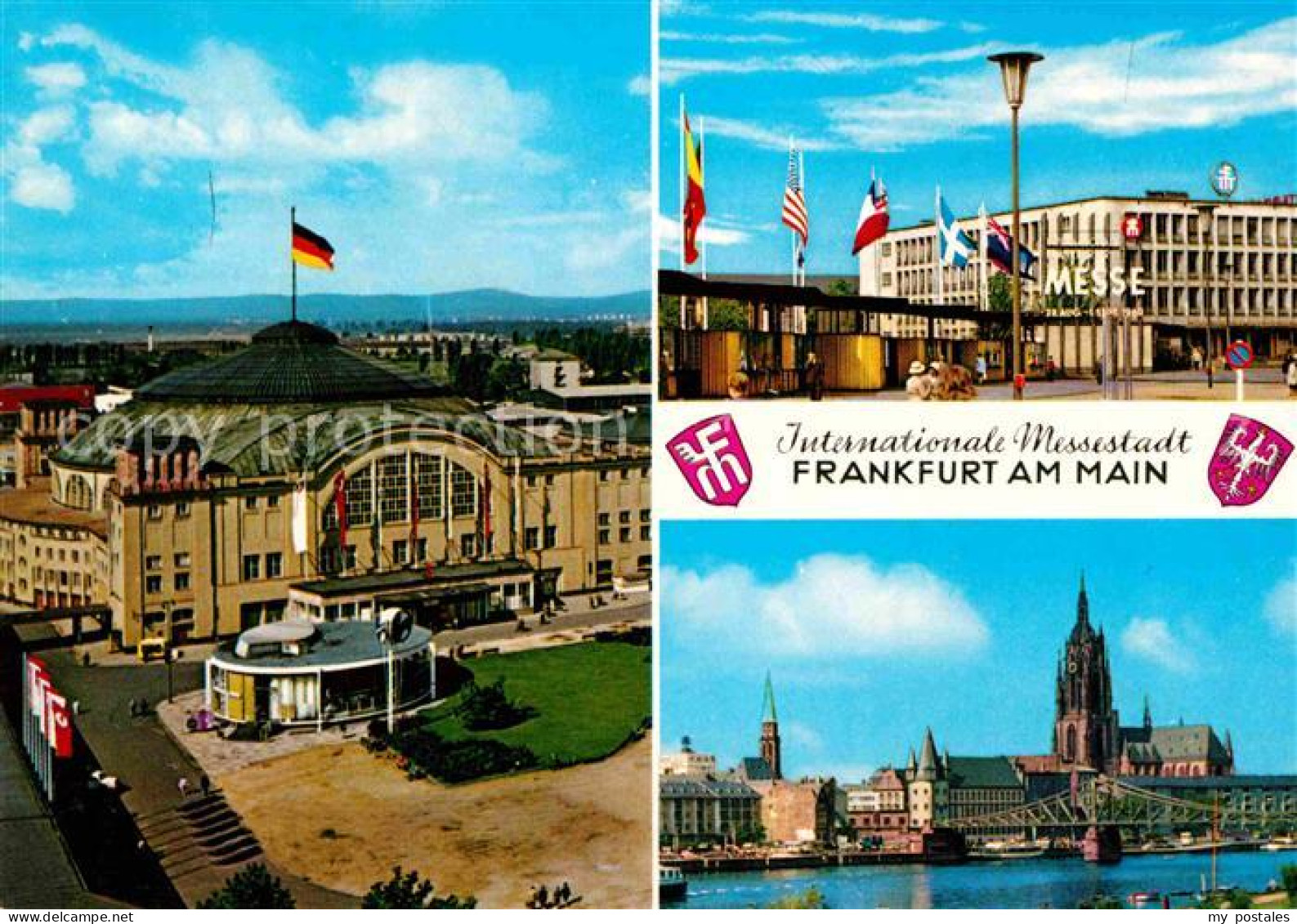 72688718 Frankfurt Main Internationale Messestadt Fahnen Hauptbahnhof Dom Frankf - Frankfurt A. Main