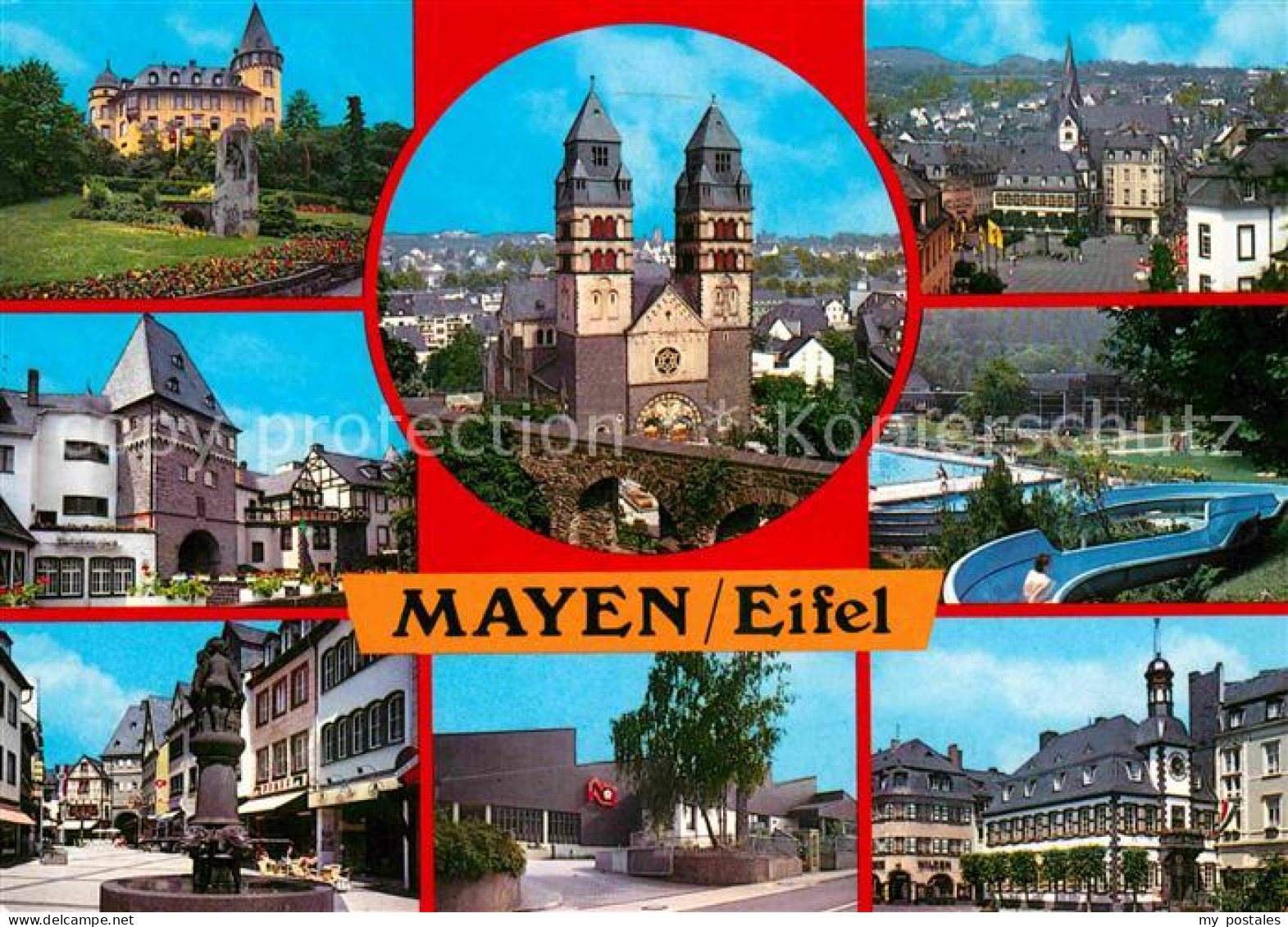 72688706 Mayen Schloss Kirche Altstadt Brunnen Schwimmbad Mayen - Mayen