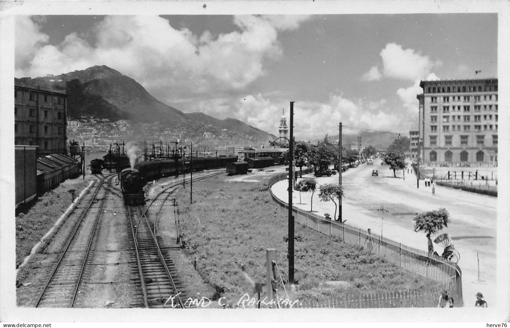 Carte Photo - CHINE - K. AND C. RAILWAY - HONG KONG - CHINA - Train - China (Hongkong)