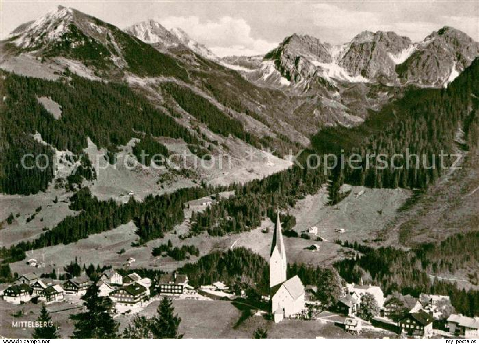 72688027 Mittelberg Kleinwalsertal Panorama Mit Hammerspitze Schuesser Schafalpe - Other & Unclassified
