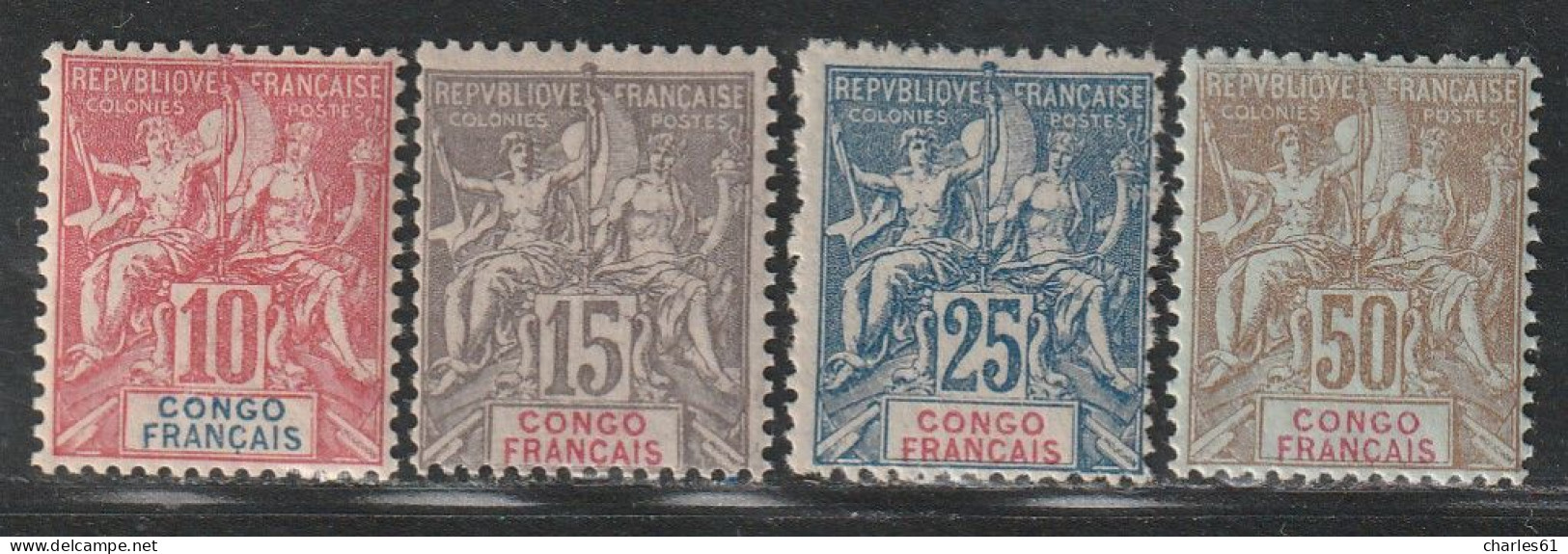 CONGO - N°42/45 ** (1900) - Ungebraucht