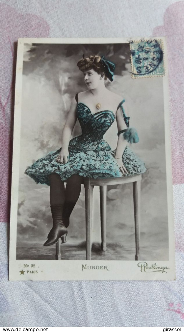 CPA FEMME TENUE DE SPECTACLE CELEBRITE ? MURGER  REUTLINGER PARIS ETOILE N° 92 SERIE N° 9 - Women