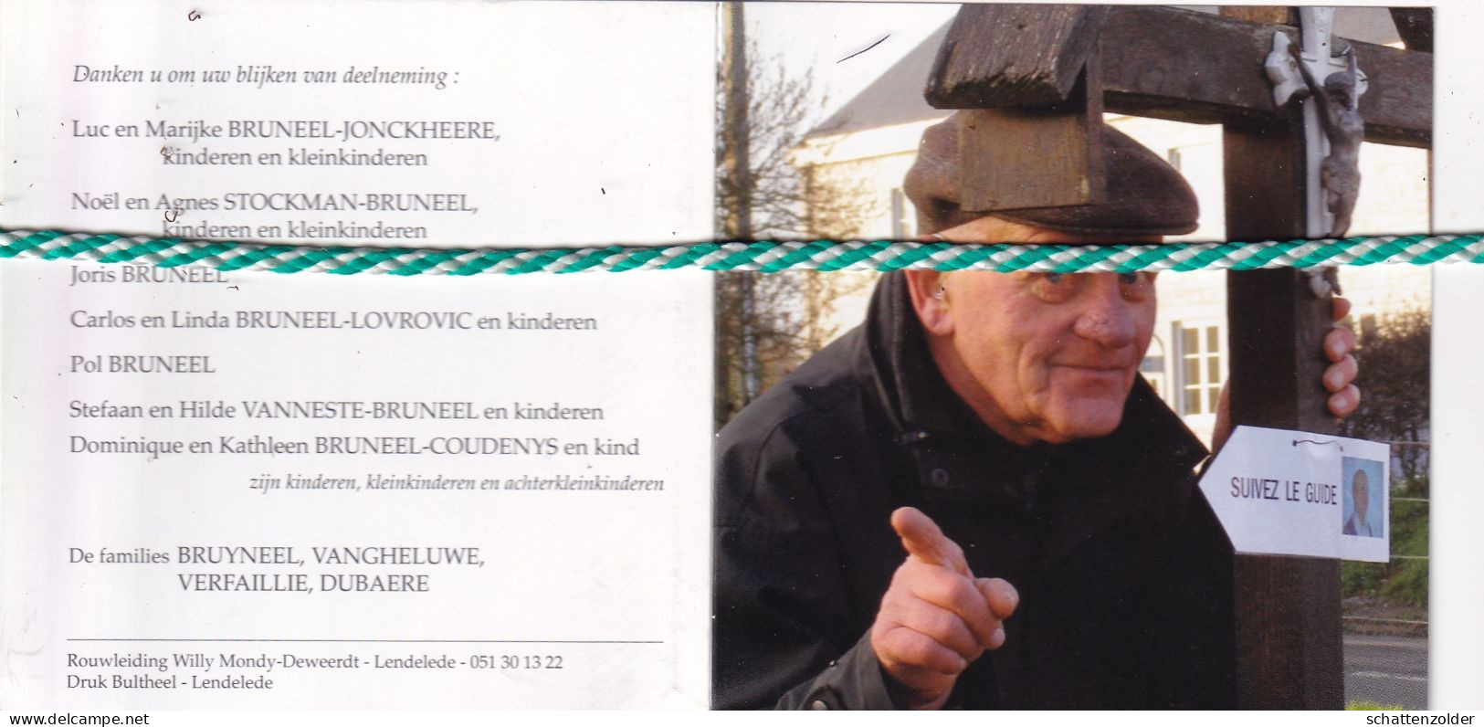 André Bruneel-Verfaillie, Lendelede 1922, Roeselare 2010. Foto - Obituary Notices