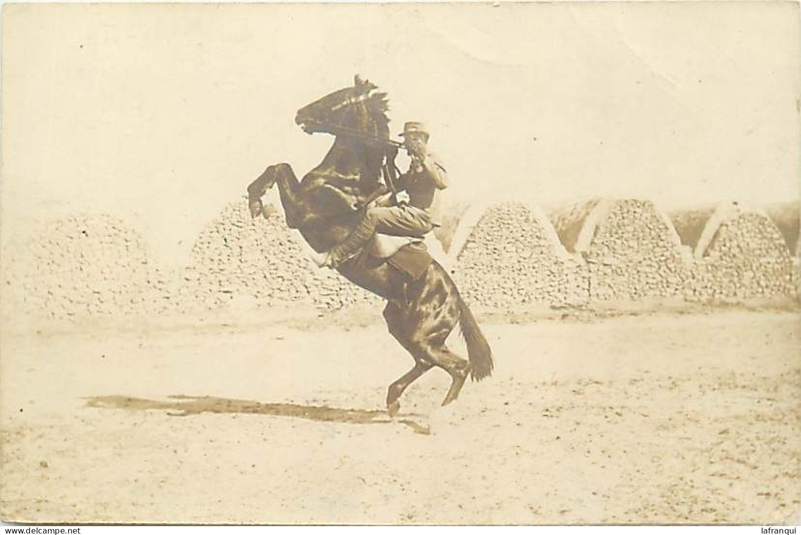 Militaires-ref E93-carte Photo -militaires -militaria -regiments -regiment - Cheval Gosse Et Son Cavalier - - Horses