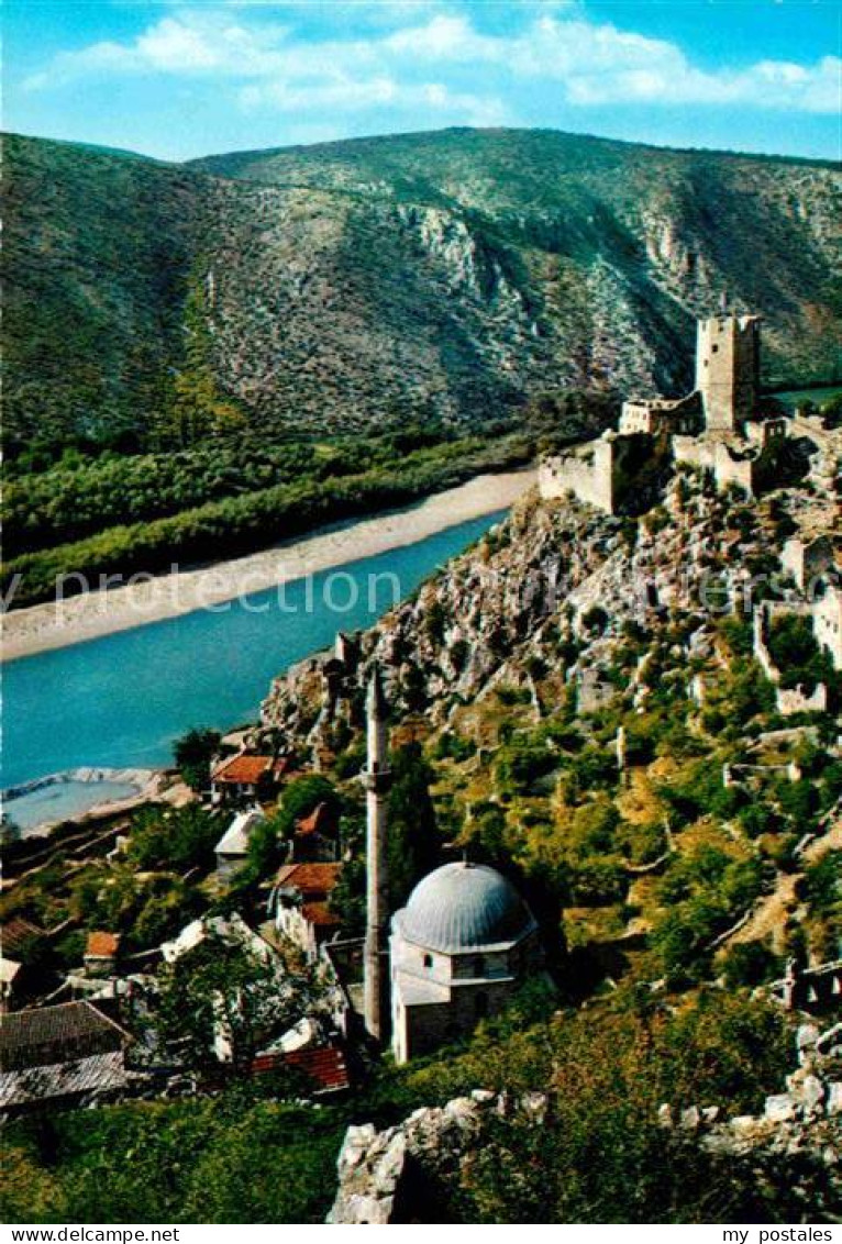 72687518 Pocitelj Fluss Burg Kirche Pocitelj - Bosnie-Herzegovine