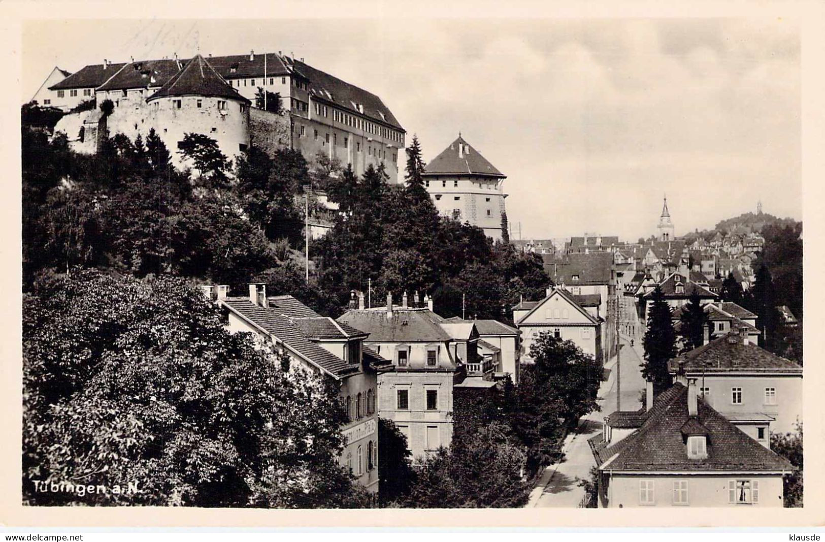 Tübingen - Panorama Mit Schloss Gel.1936 - Tuebingen