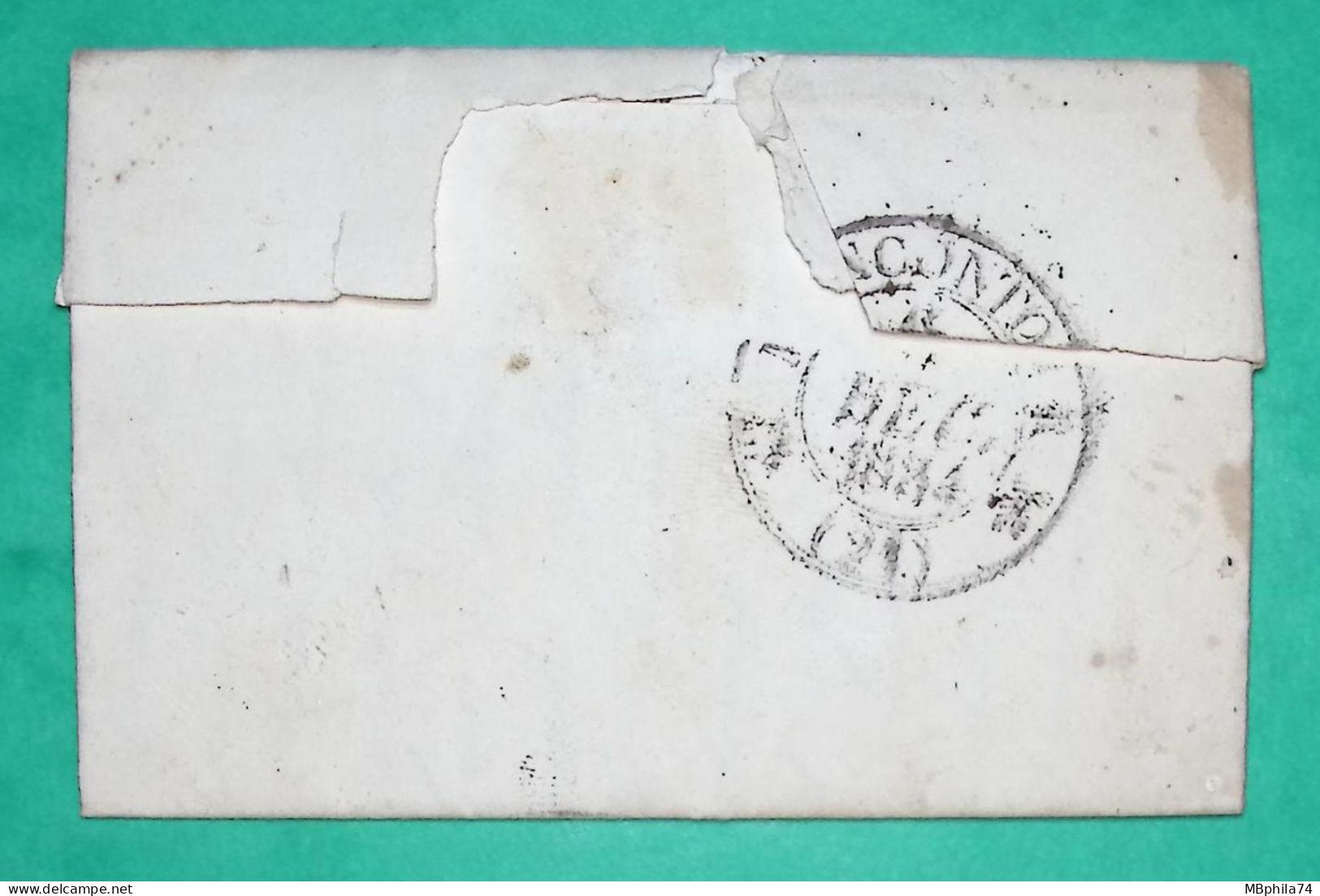 CAD TYPE 13 VANNES MORBIHAN DECIME RURAL A IDENTIFIER POUR MONCOUTOUR COTES DU NORD 1834 LETTRE COVER FRANCE - 1801-1848: Precursori XIX