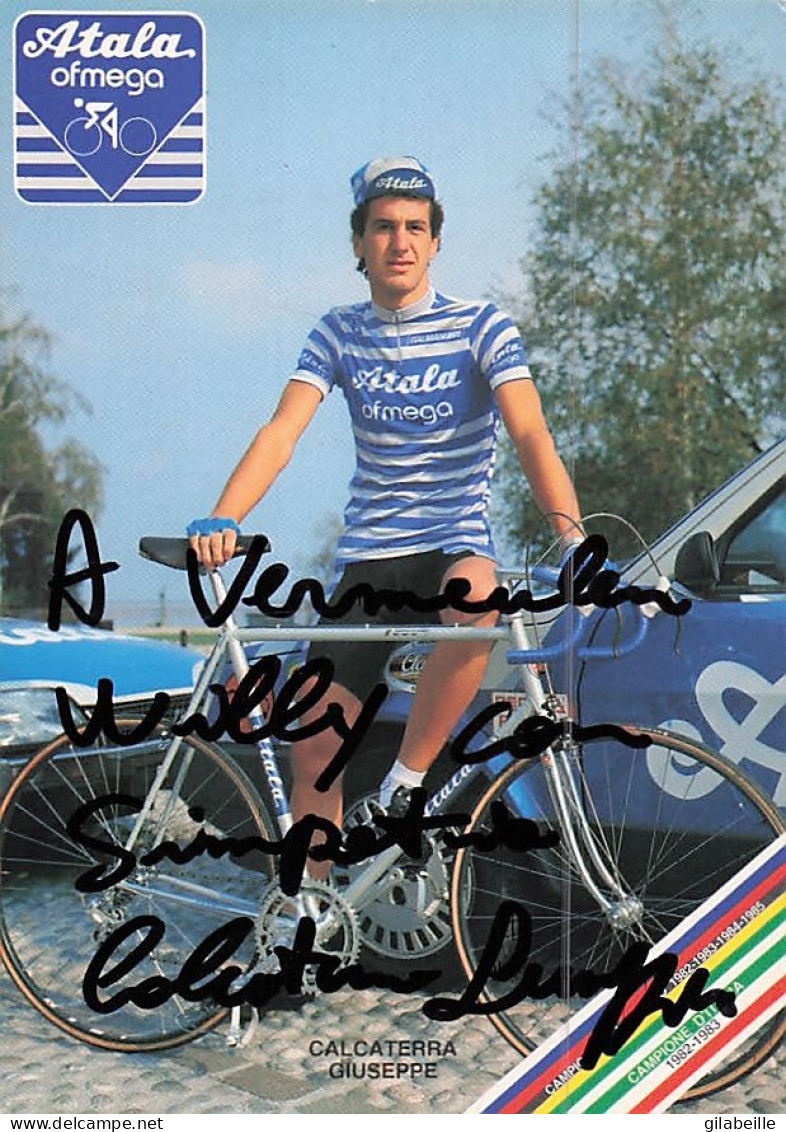 Vélo - Cyclisme -  Coureur Cycliste Italien Giuseppe Calcaterra - Squadra Atala - Signé - Cyclisme
