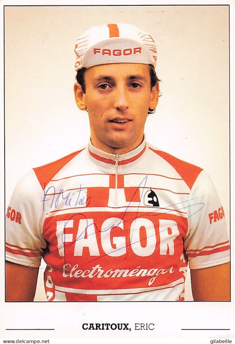Velo - Cyclisme - Coureur Cycliste Eric Caritoux  - Team Fagor - Signé - Cycling