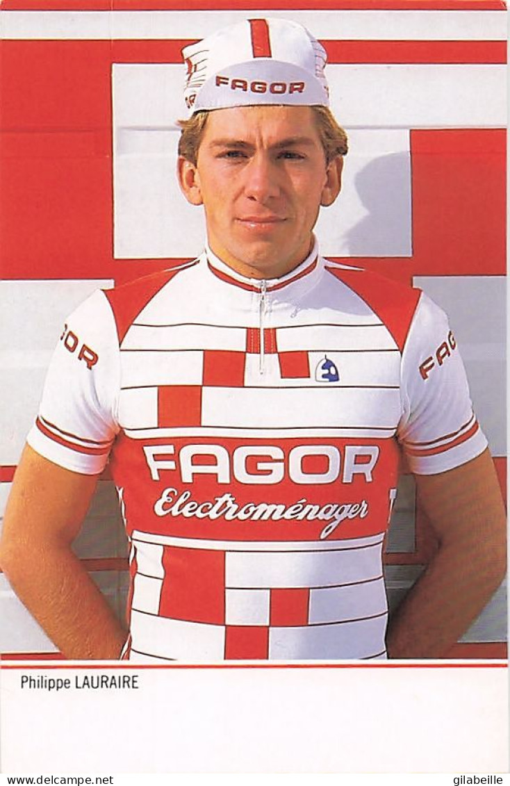 Velo - Cyclisme - Coureur Cycliste Philippe Lauraire - Team Fagor - 1985 - Cyclisme