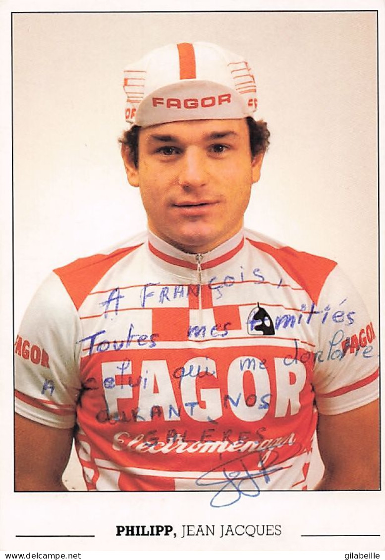 Velo - Cyclisme - Coureur Cycliste Jean Jacques Philipp  - Team Fagor - Signé - Cycling