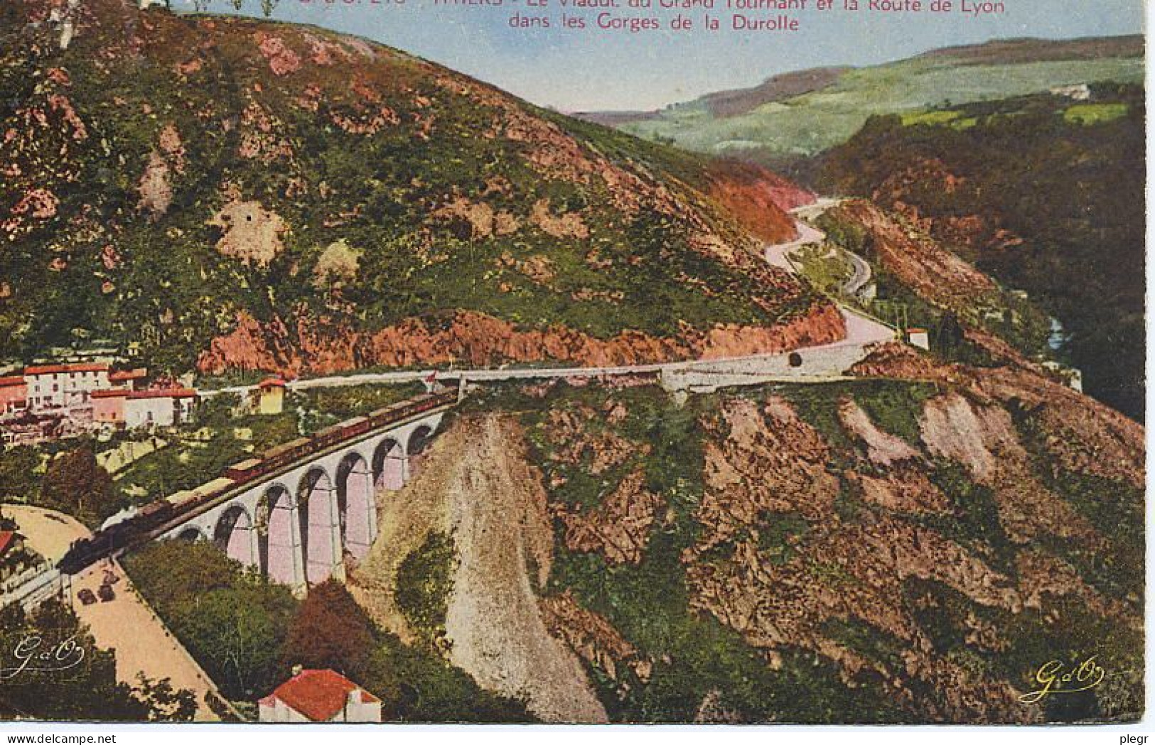 63430 01 10#0 - THIERS - LE VIADUC DU GRAND TOURNANT ET LA ROUTE DE LYON DANS LES GORGES DE LA DUROLLE - Thiers