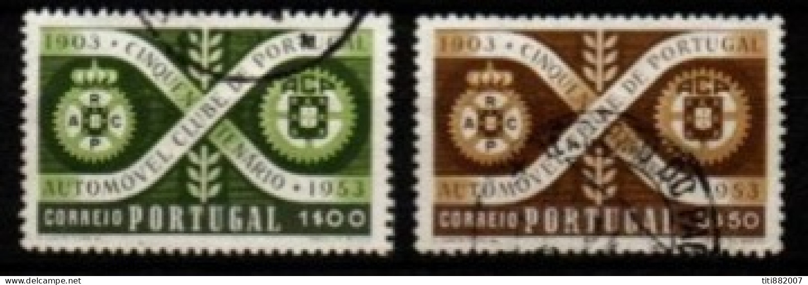 PORTUGAL     -    1953 .  Y&T N° 793 / 794 Oblitérés.   Automobile  Club - Used Stamps