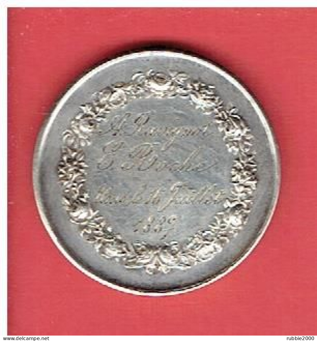 MEDAILLE EN ARGENT JUILLET 1887 MARIAGE CHRETIEN RAVIGNOT ET ROCHE - Sonstige & Ohne Zuordnung