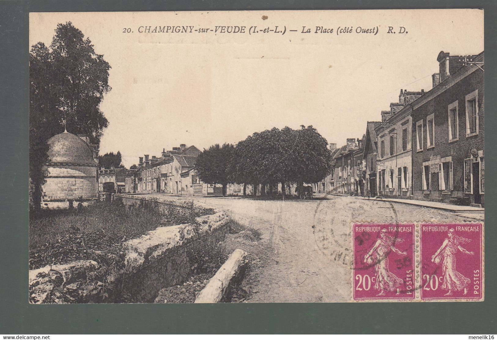 CP - 37 - Champigny-sur-Veude - La Place - Other & Unclassified