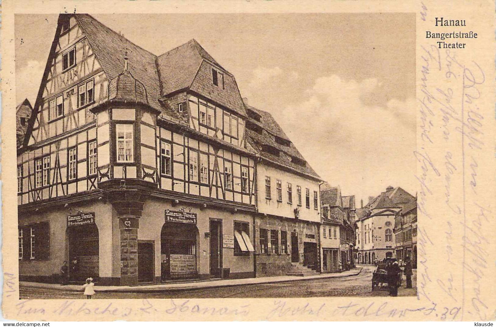 Hanau - Bangertstrasse,Theater Gel.1928 SST - Hanau