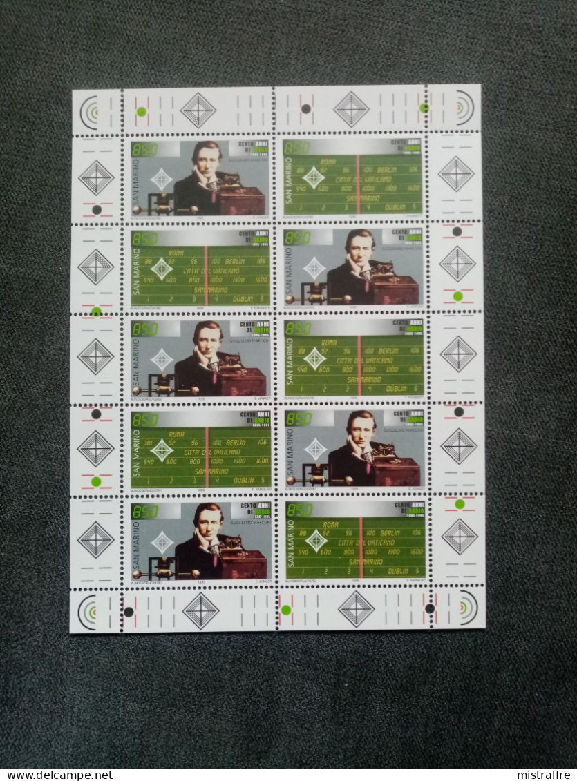 SAN MARIN. 1995-1996. Feuillets N° 1408.1409 / 1457 à 1468/ 1475 à 1490.MARCONI/CANZONE/NATALE..Côte YT 2017: 50,00 € - Unused Stamps