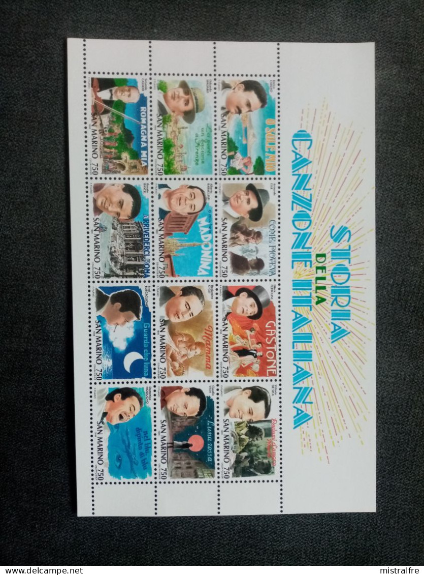 SAN MARIN. 1995-1996. Feuillets N° 1408.1409 / 1457 à 1468/ 1475 à 1490.MARCONI/CANZONE/NATALE..Côte YT 2017: 50,00 € - Unused Stamps