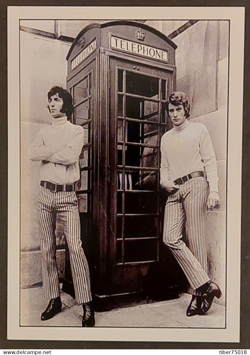 Carte Postale : Johnny Hallyday Et Christian Blondieau Alias "Long Chris" (tournée En Grande Bretagne) - Artiesten