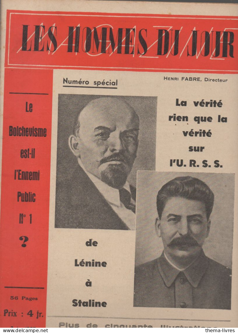 Revue LES HOMMES DU JOUR  N°special Juin 1937 LA VERITE SUR L'URSS ( CAT1082 /SP)) - 1900 - 1949