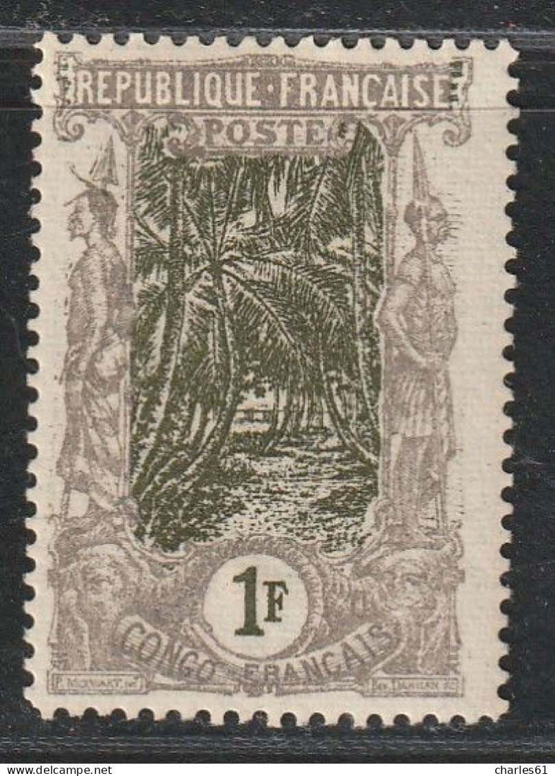 CONGO - N°39 * (1900-04) 1f Gris Et Brun-olive - Neufs