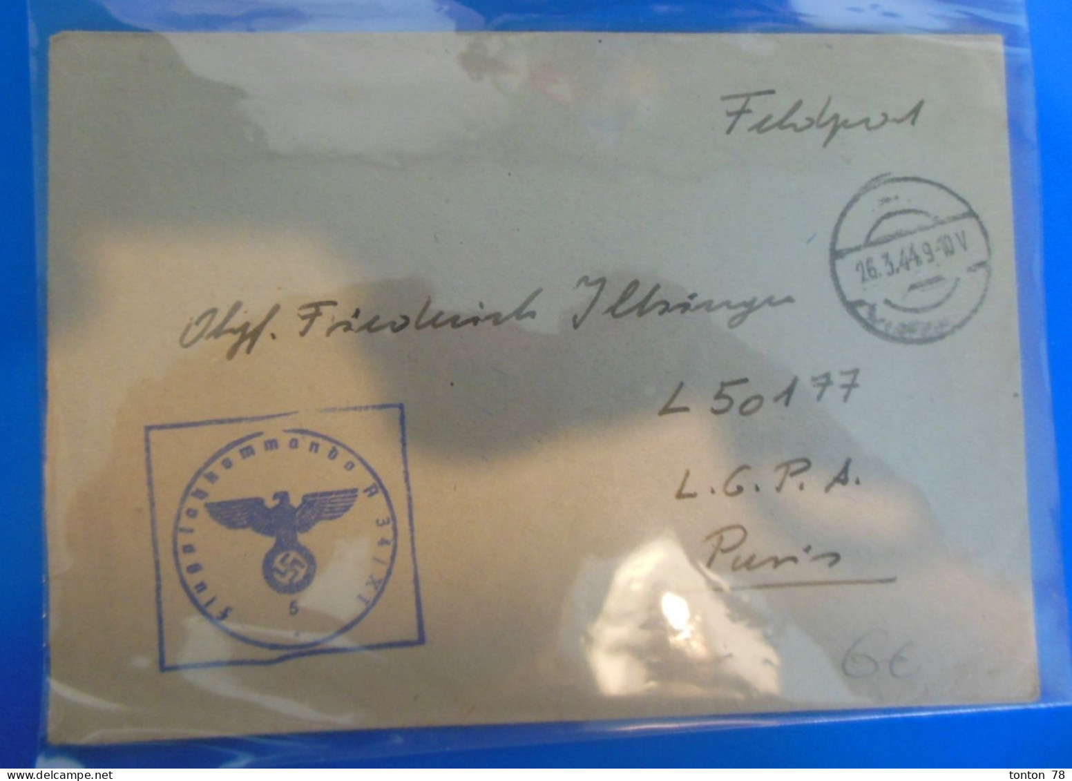 LETTRE  -  ALLEMAGNE 1944 - Briefe U. Dokumente