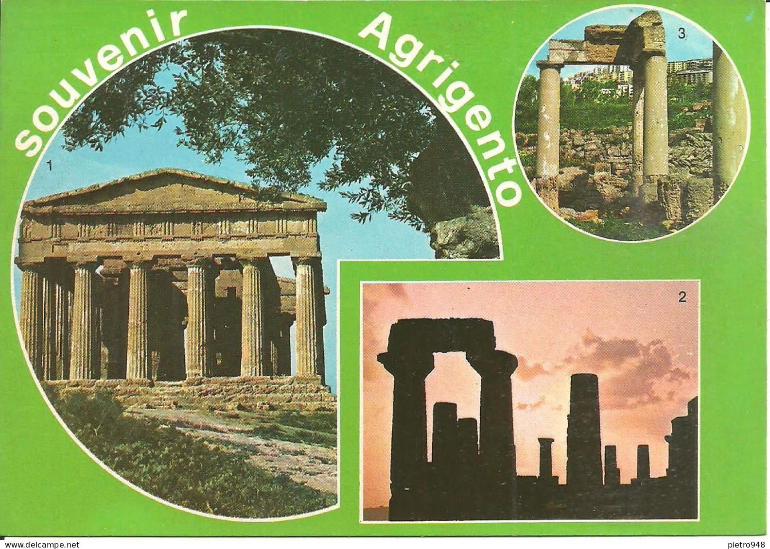Agrigento (Sicilia) Vedute: Tempio Della  Concordia, Tempio Di Giunone, Particolare Zona Ellenistica Romana, Detail - Agrigento