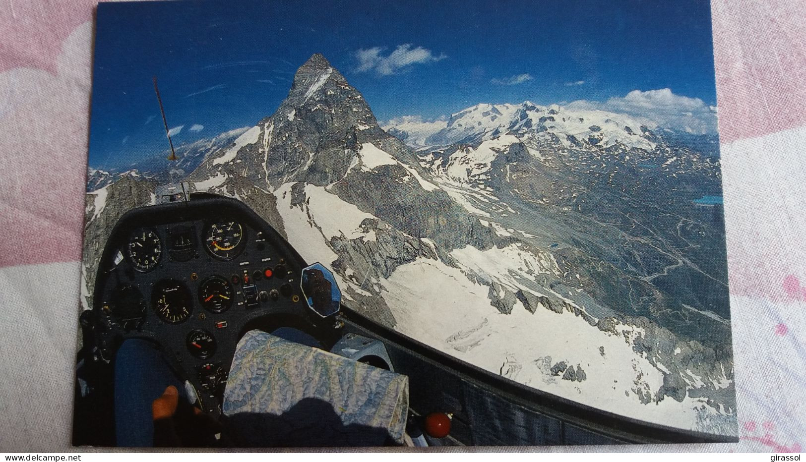 CPM VOL A VOILE 5 JANUS VERS LE MONT CERVIN EN SUISSE PHOTO DESESTRES ED S C A P  AVION PLANEUR ? - Sonstige & Ohne Zuordnung