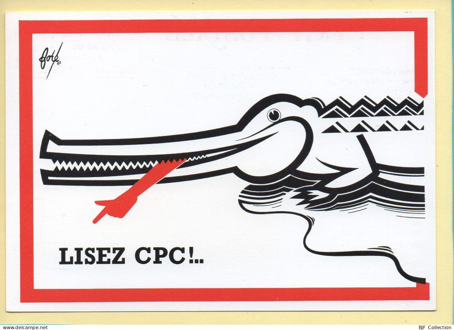 Illustrateur : Dessin De FORE / Crocodile / CPC N° 115 / Tirage Limité / 1987 - Fore