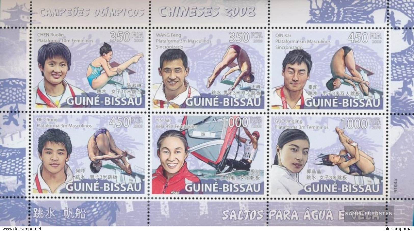 Guinea-Bissau 4047-4052 Sheetlet (complete. Issue) Unmounted Mint / Never Hinged 2009 Diving, Sailing - Guinée-Bissau