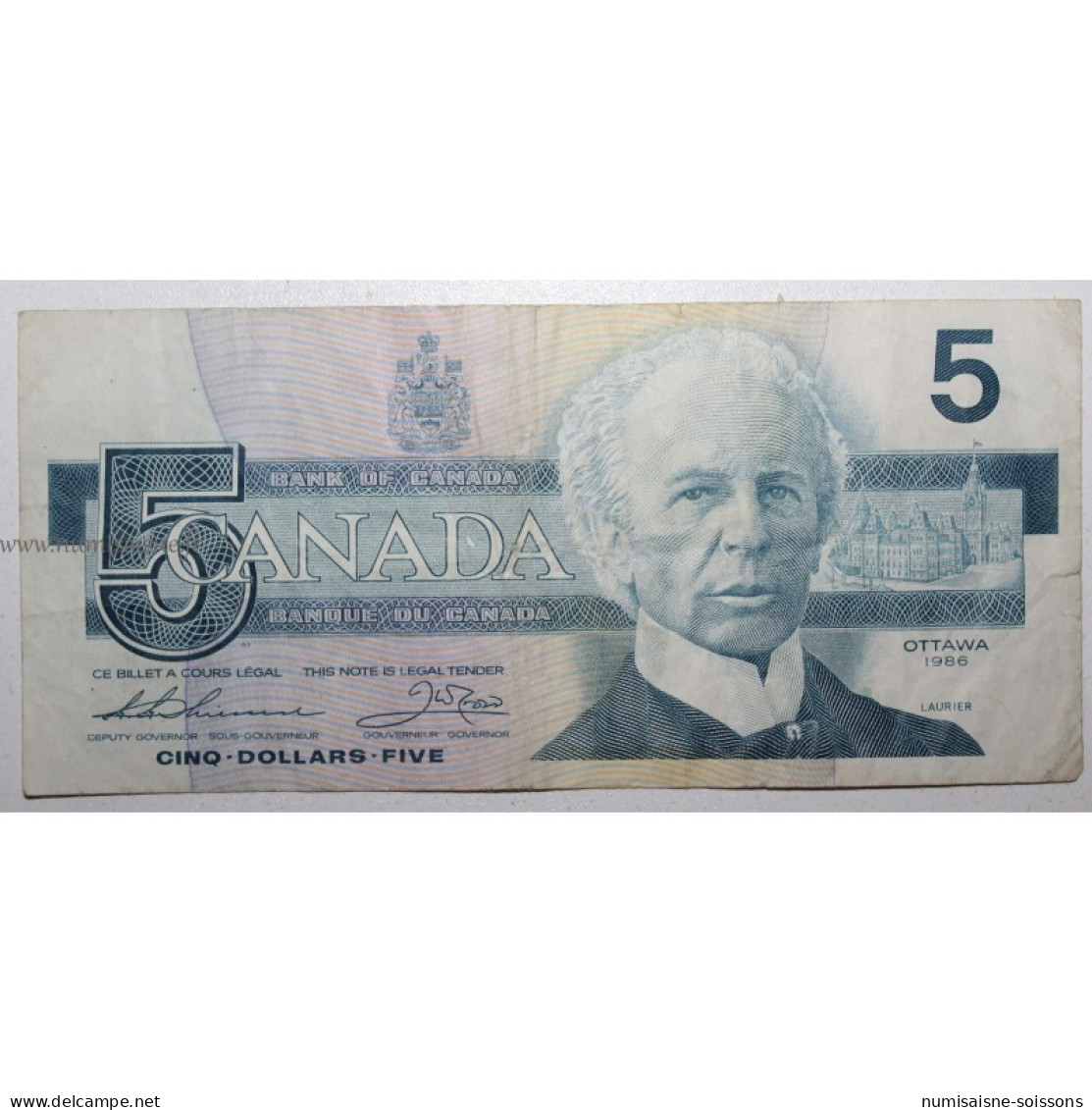 CANADA - Pick 95b - 5 Dollars 1986 - GNA2760352 - B/TB - Canada