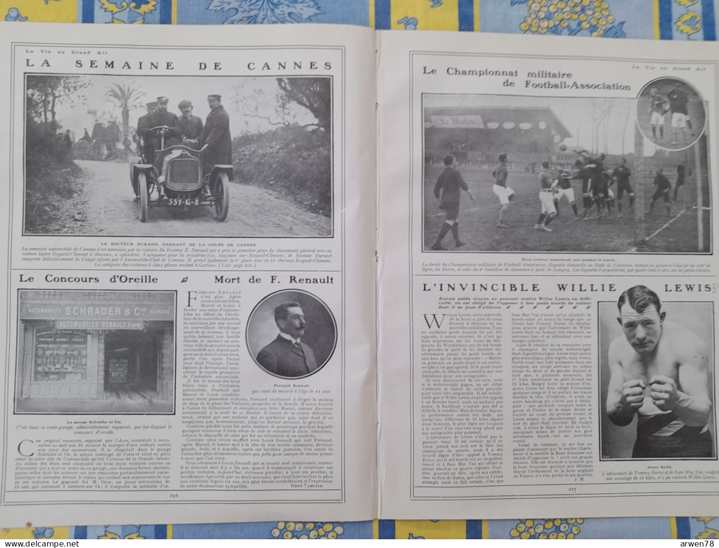 LA VIE AU GRAND AIR N° 550 /1909 WILLIE LEWIS SIX JOURS DE BERLIN MORT DE F RENAULT FOOTBALL MILITAIRE CANOTS A MONACO - 1900 - 1949