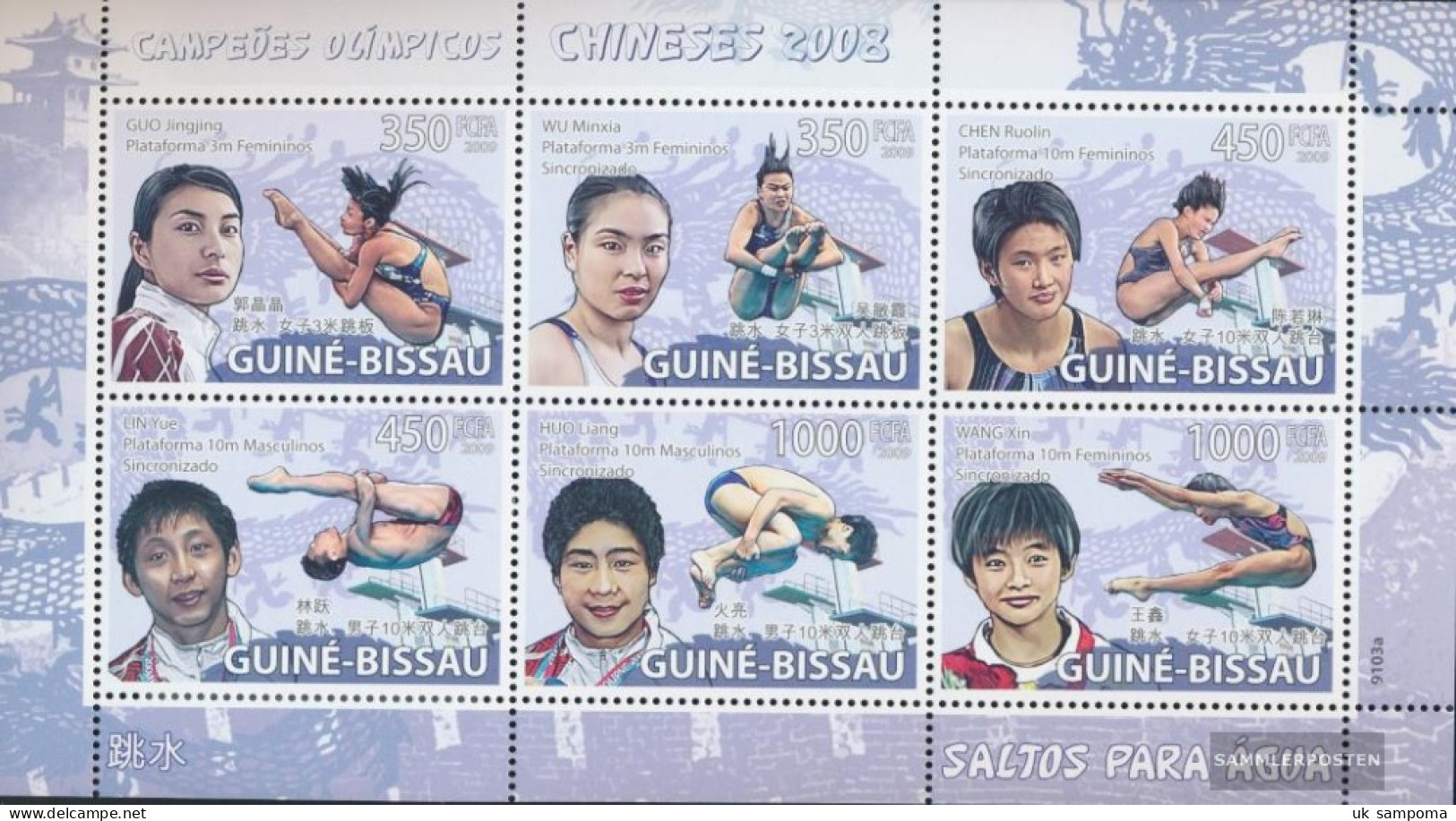 Guinea-Bissau 4041-4046 Sheetlet (complete. Issue) Unmounted Mint / Never Hinged 2009 Diving - Guinea-Bissau